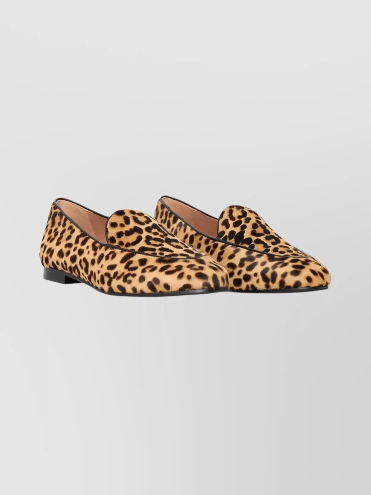 Aquazzura Animal Print Leather Slip-on Loafers