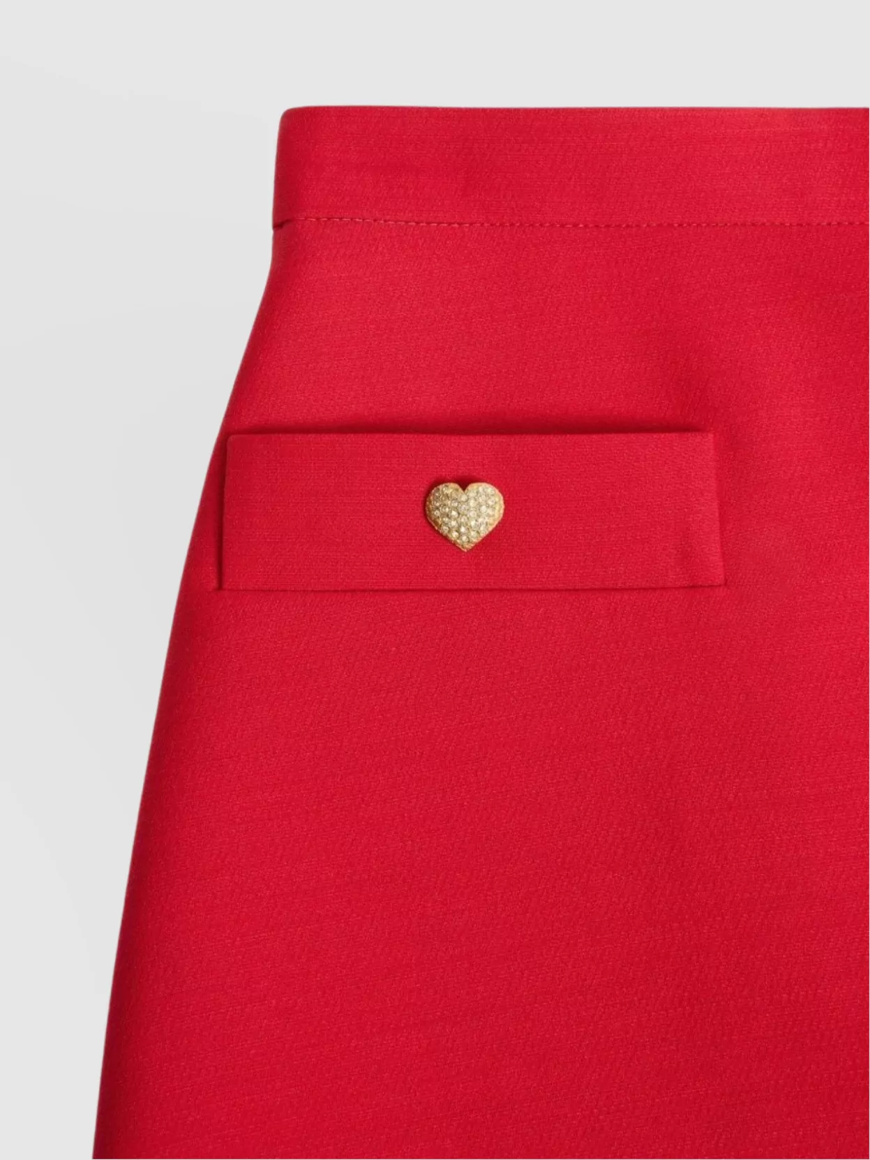 Valentino Garavani Heart Motif A-Line Skirt With High Waist