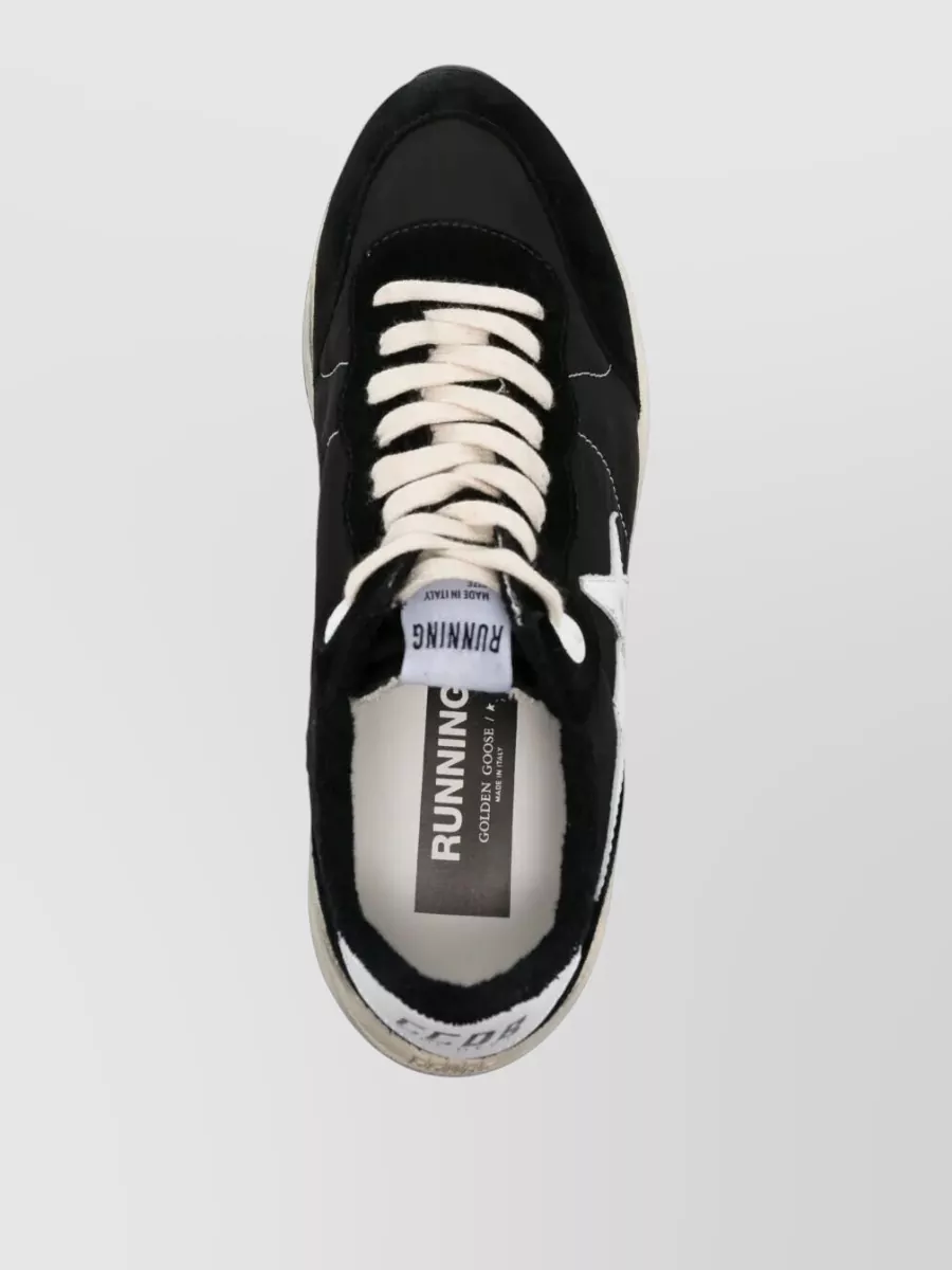 Golden Goose Running Sneakers Nylon Suede Leather Star