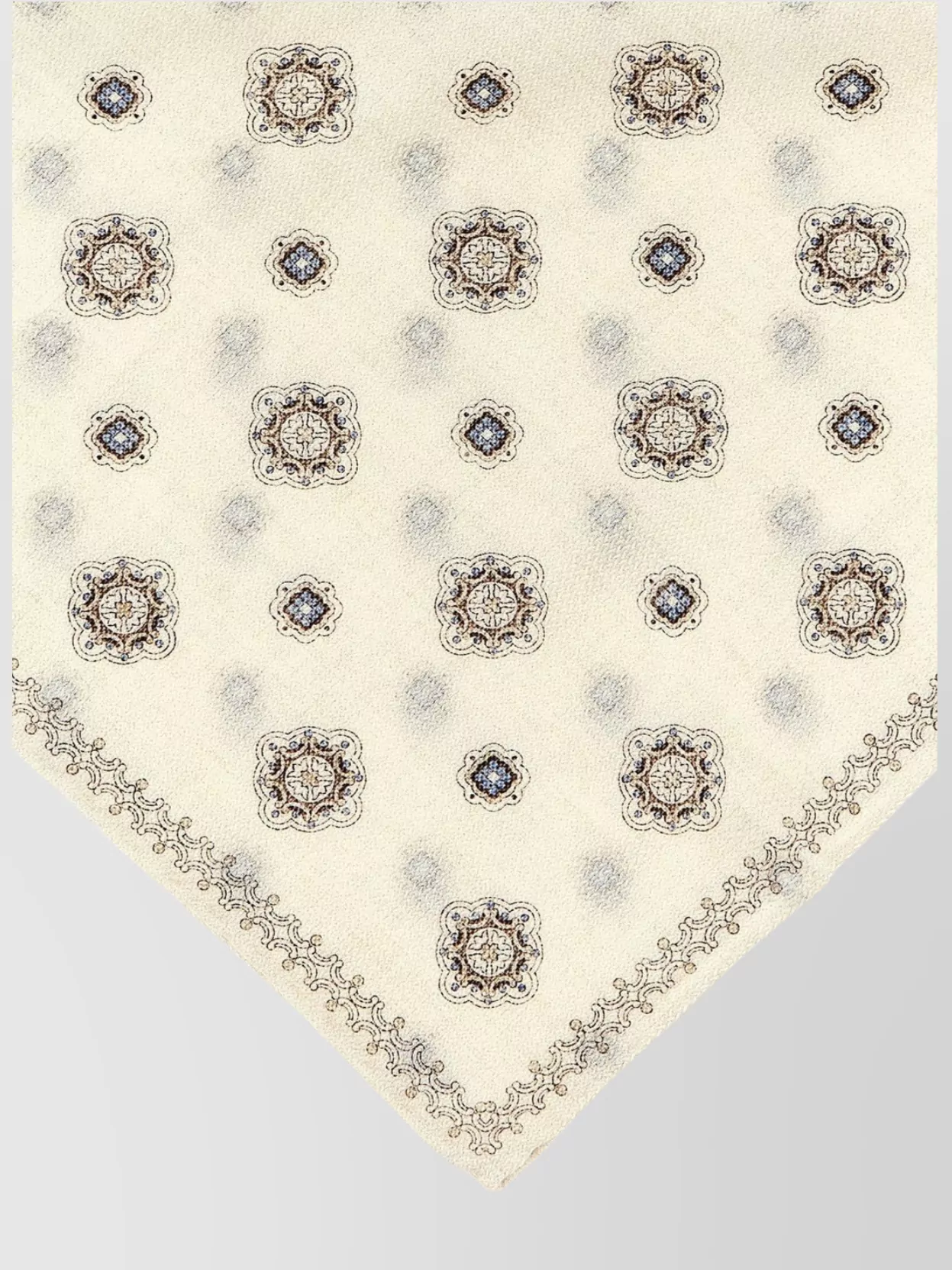 Brunello Cucinelli Reversible Silk Square Clutch Pocket In Neutrals