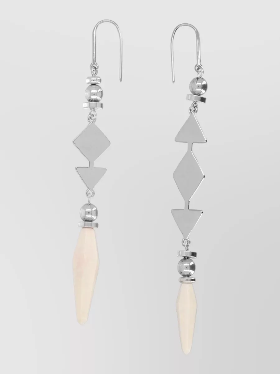 Isabel Marant Ida Dangling Geometric Shape Earrings