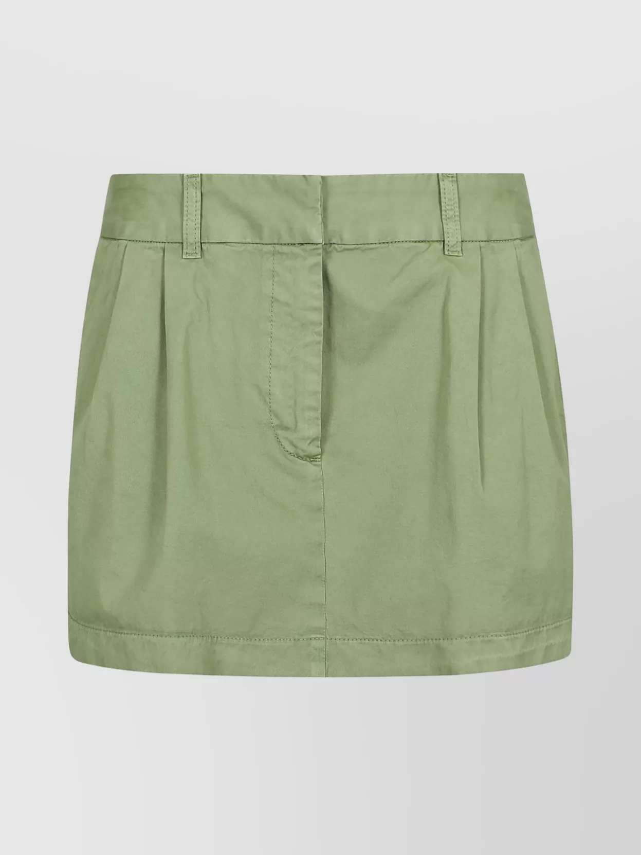 Shop Stella Mccartney Pleated Bubble Skirt With Pockets And Belt Loops In Beige