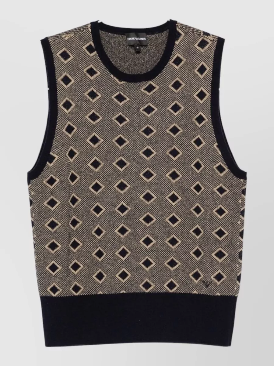 Emporio Armani wool cashmere v-neck sleeveless vest