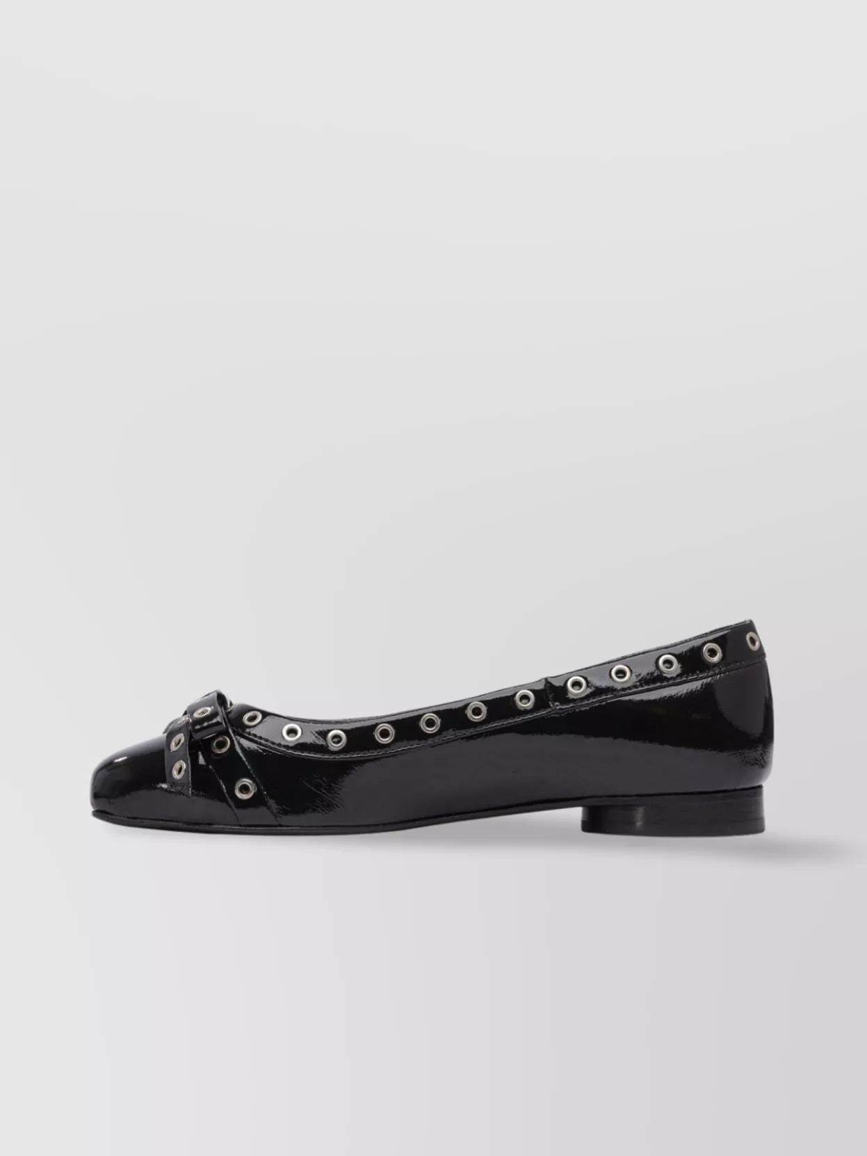 Ganni Eyelets Bow Ballerina Naplack