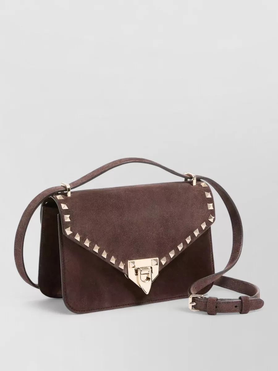 Valentino Garavani Rockstud Spike Suede Small Crossbody Bag