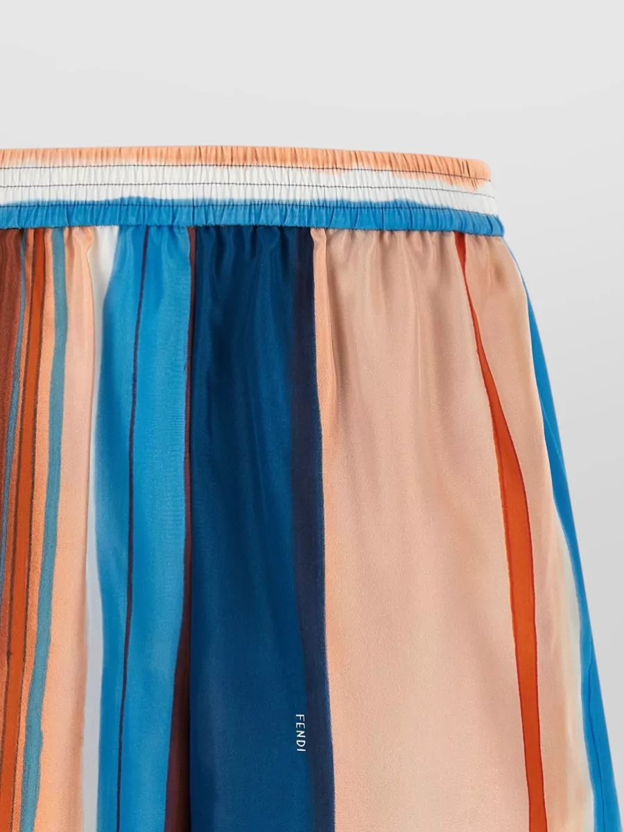 Fendi Silk Striped Shorts