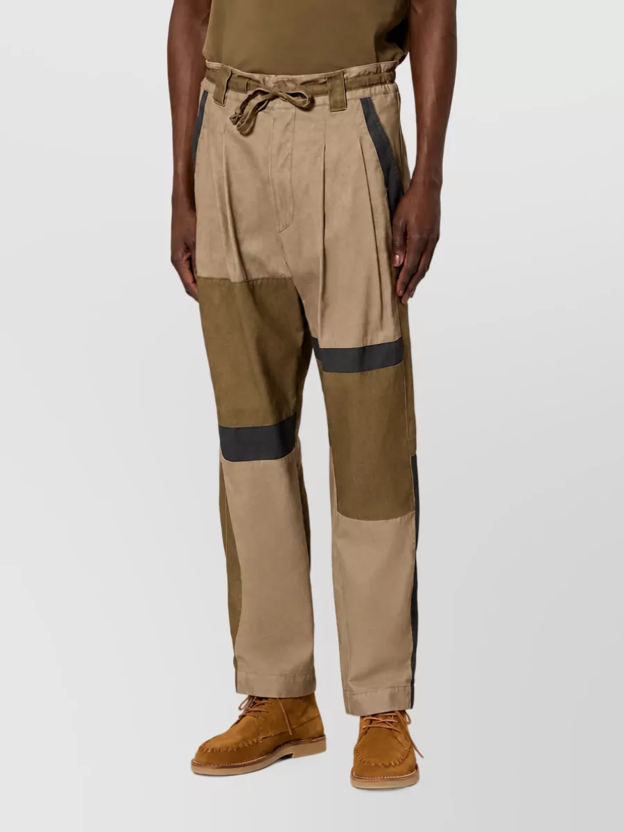 Isabel Marant Cotton Paneled Relaxed-Fit Trousers