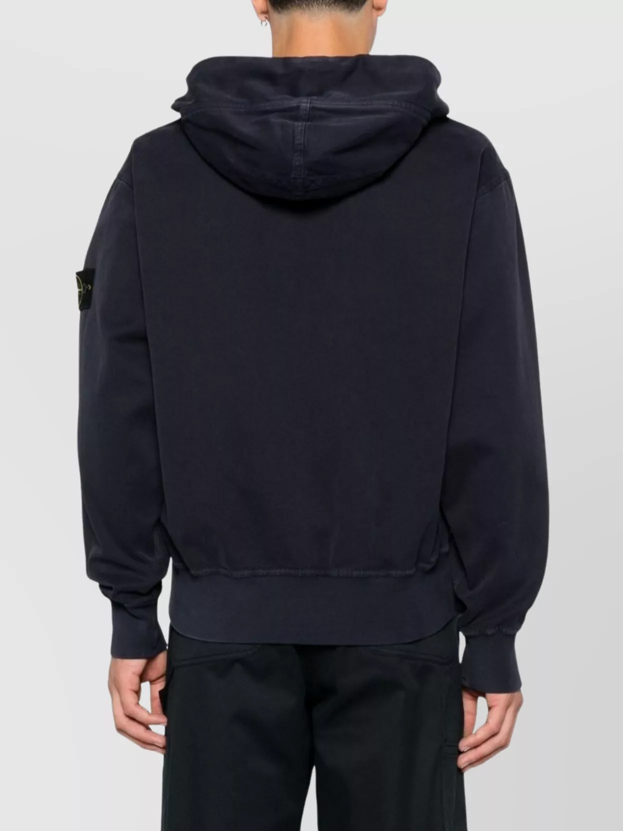 Stone Island Oversized Cotton Jacket With Ribbed Inserts