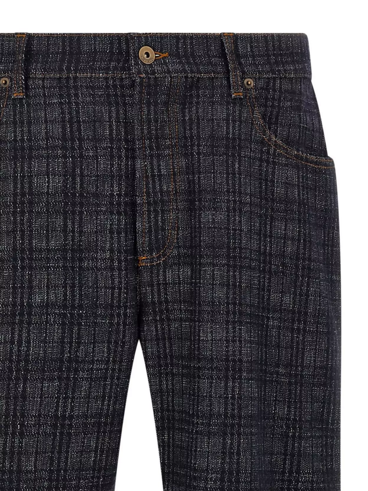 Burberry Denim Trousers With Back Pockets And Loops