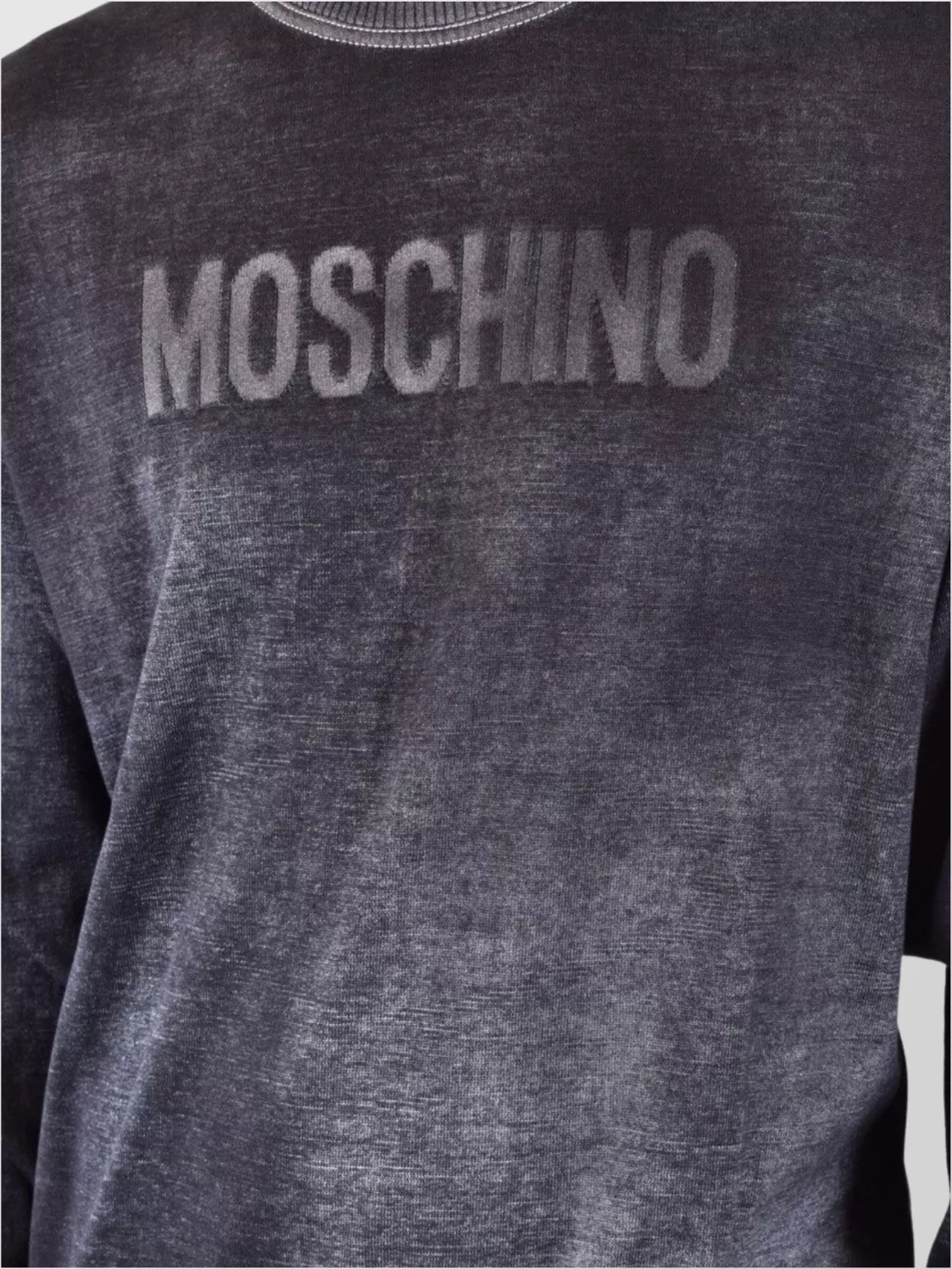 Moschino Crew Neck Sweaters Washed Effect