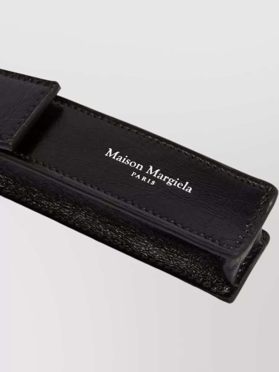 Maison Margiela Vertical Leather Chain Keyring Card Holder
