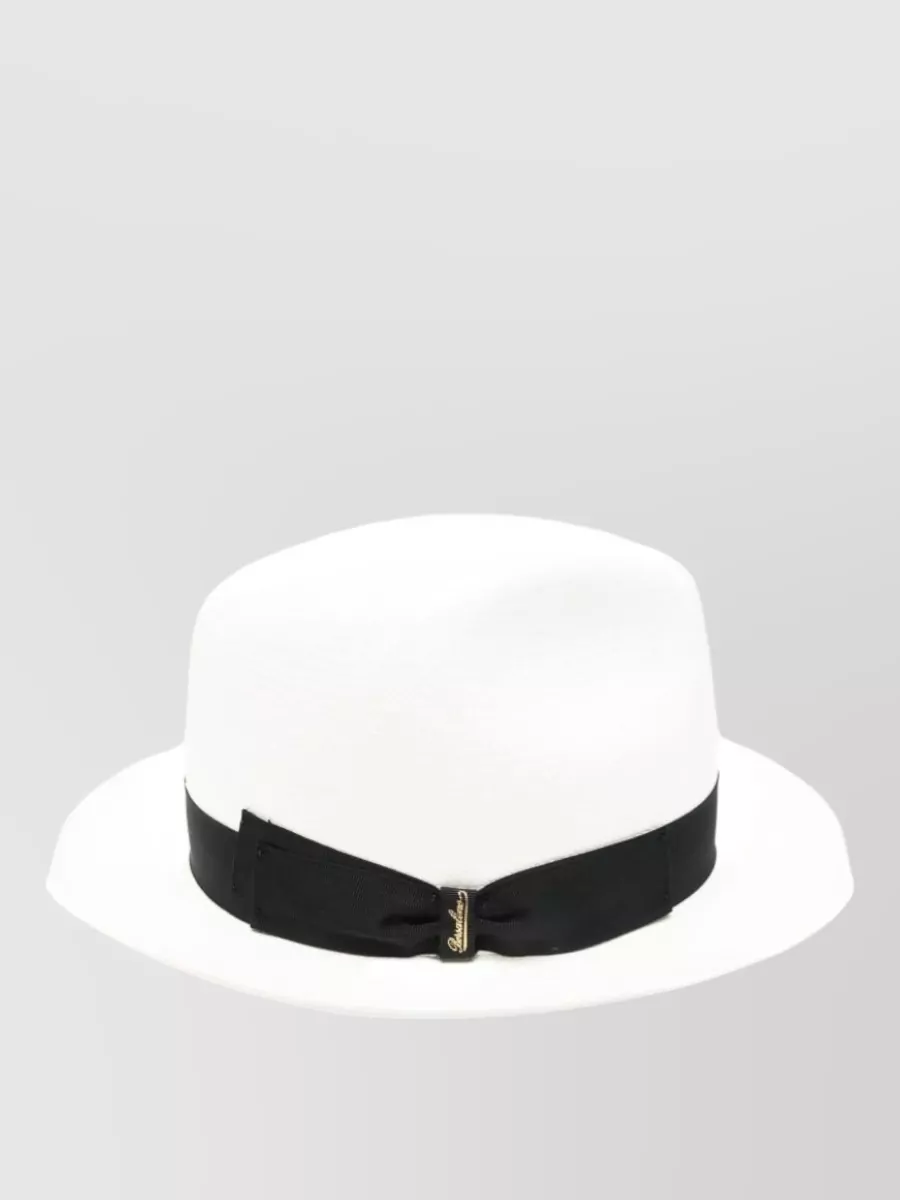 Borsalino Straw Fedora Hat