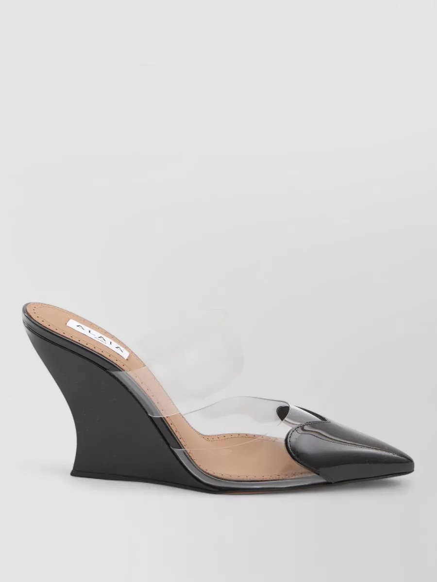 Alaïa Le Coeur Wedge Mules Heart Cutout