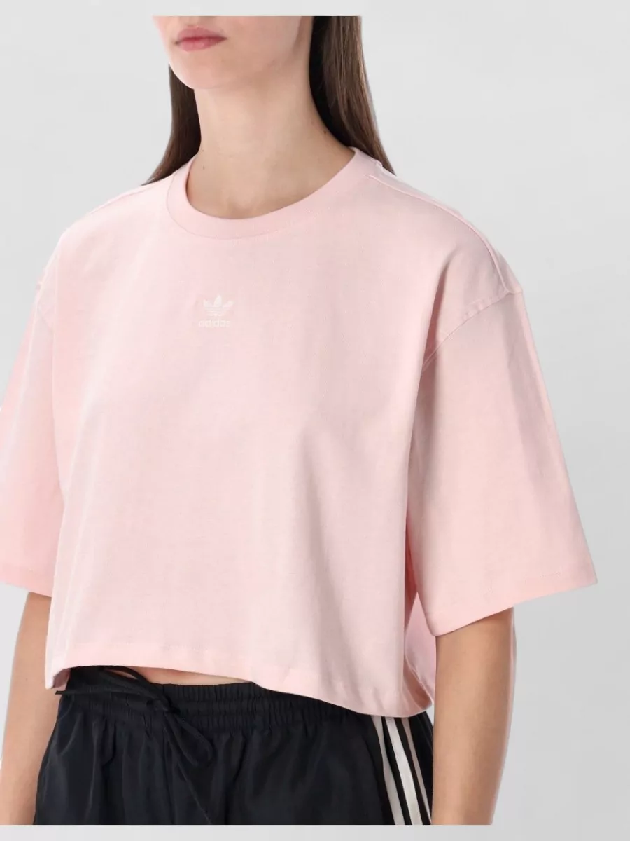 Adidas Originals Short Sleeve Crop T-Shirt Crew Neck