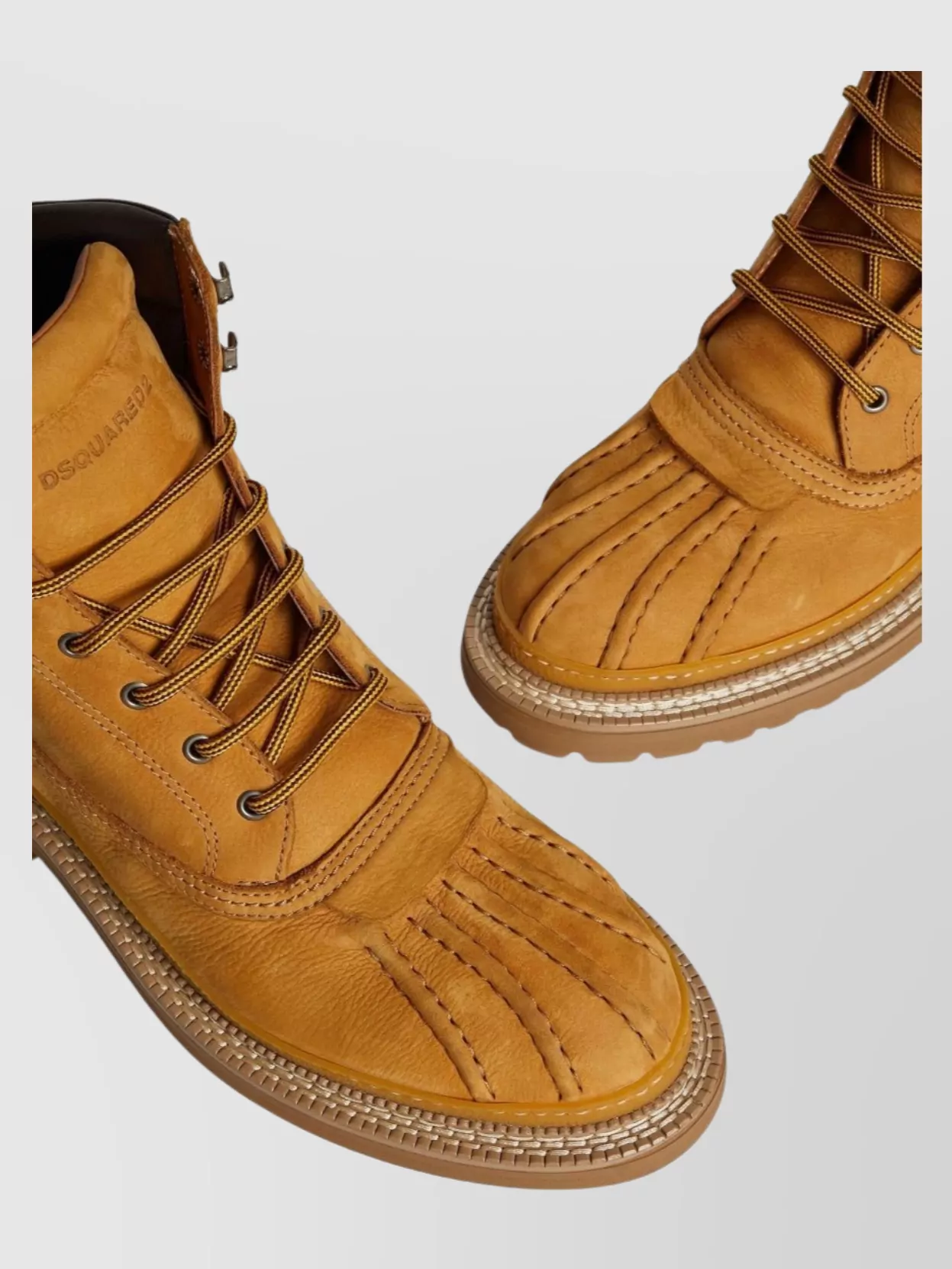 Dsquared2 Round Toe Ankle Boots With Lug Sole