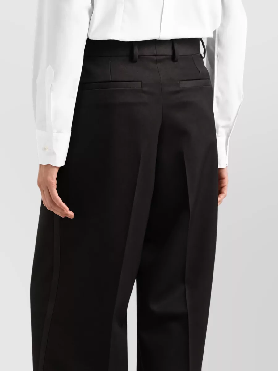 Dolce&Gabbana Wool Silk Pleated Tailored Trousers