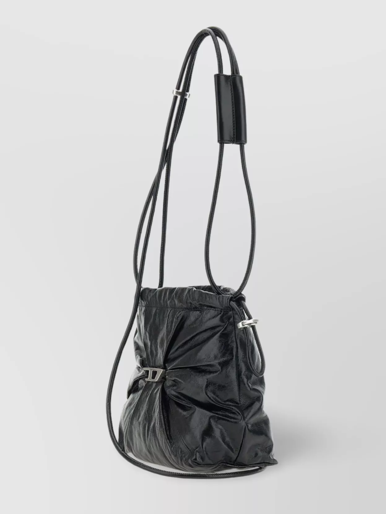 Diesel Scrunch-D Leather Shoulder Bag
