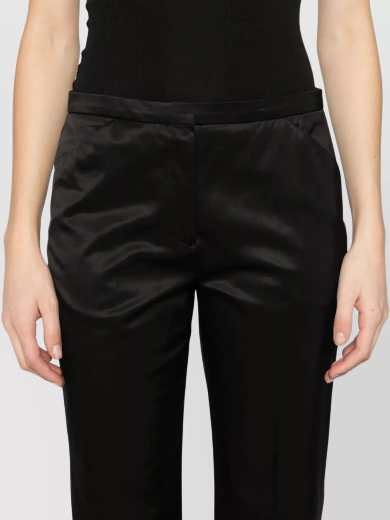 Totême Toteme Women Straight Cropped Trousers In Black
