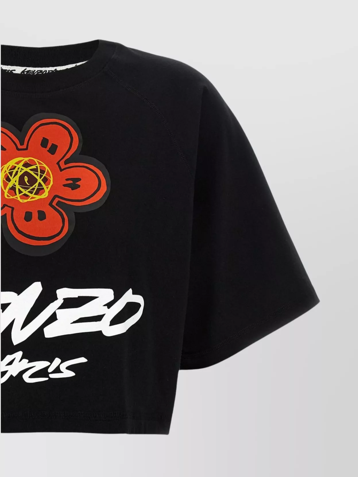 Kenzo 'Futura' Graphic Print Cropped T-Shirt