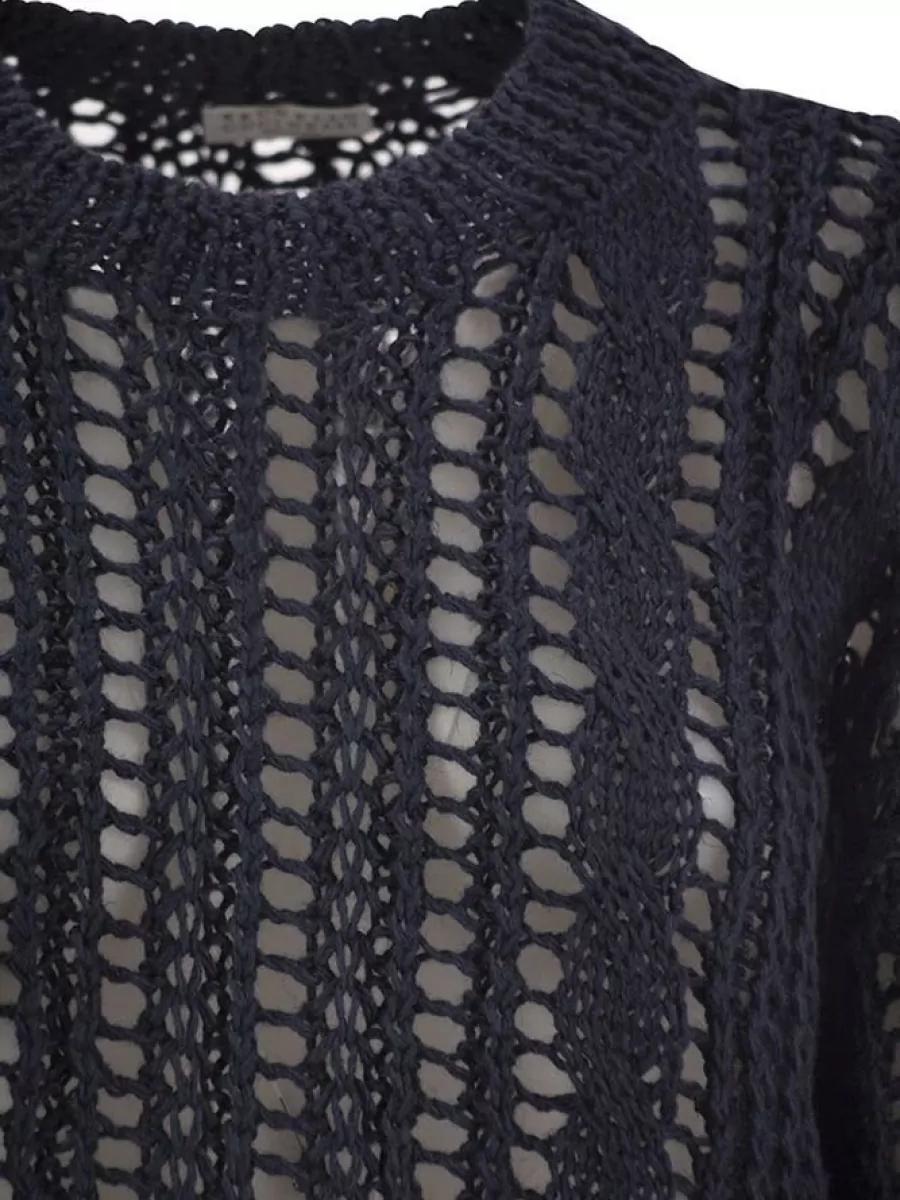 Brunello Cucinelli Cable-Knit Jute And Cotton Jumper