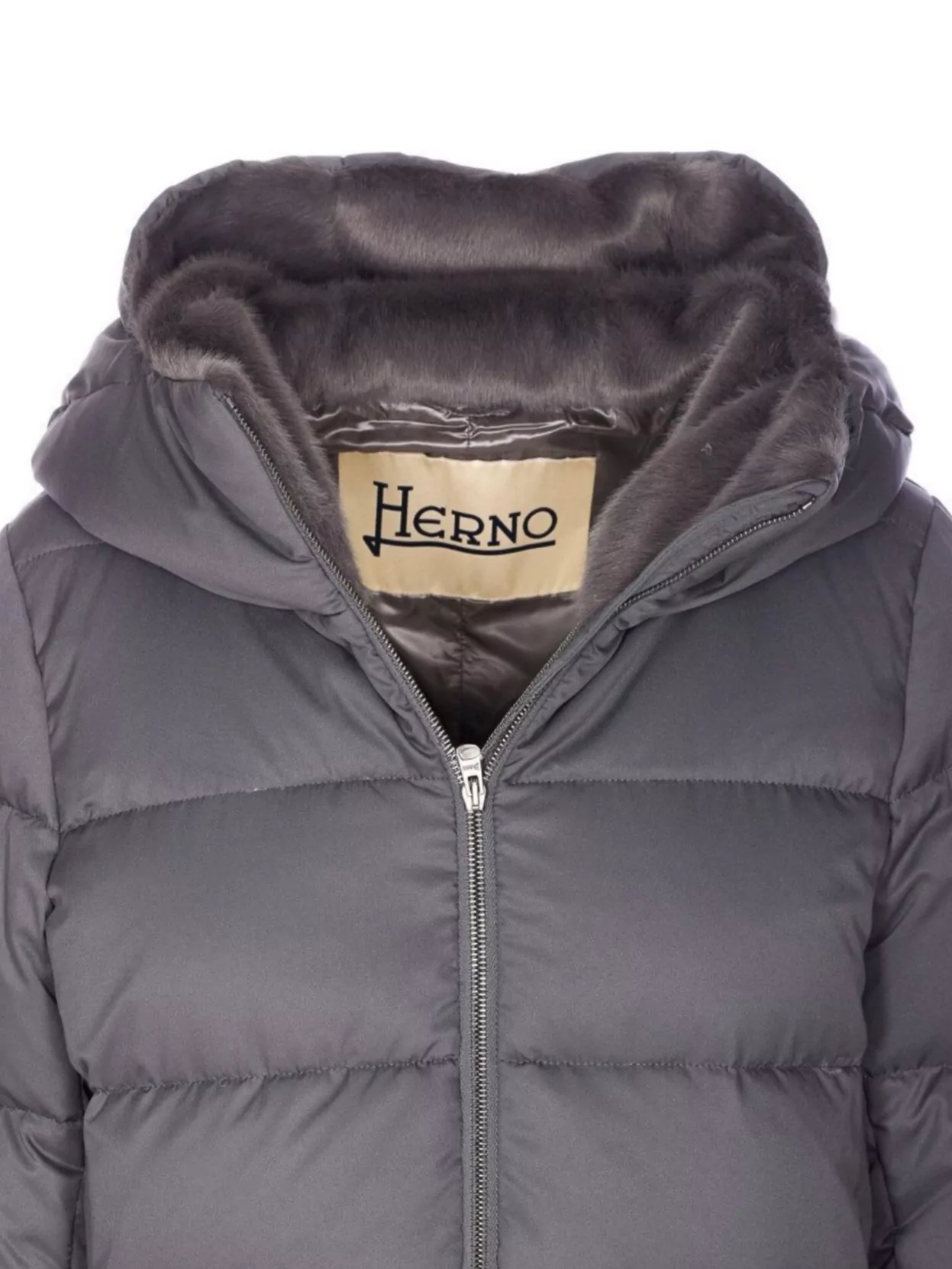 Herno Long Hooded Down Jacket Pockets