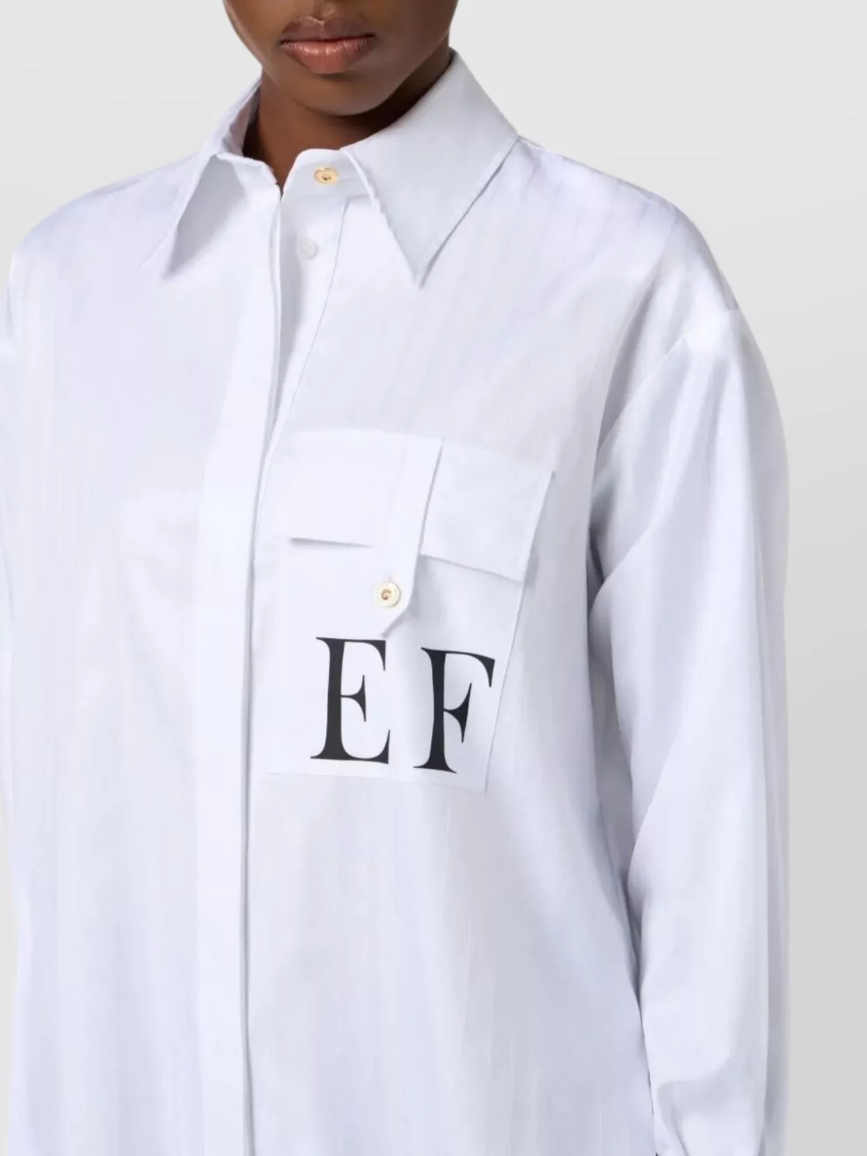 Elisabetta Franchi Striped Shirt Printed Logo