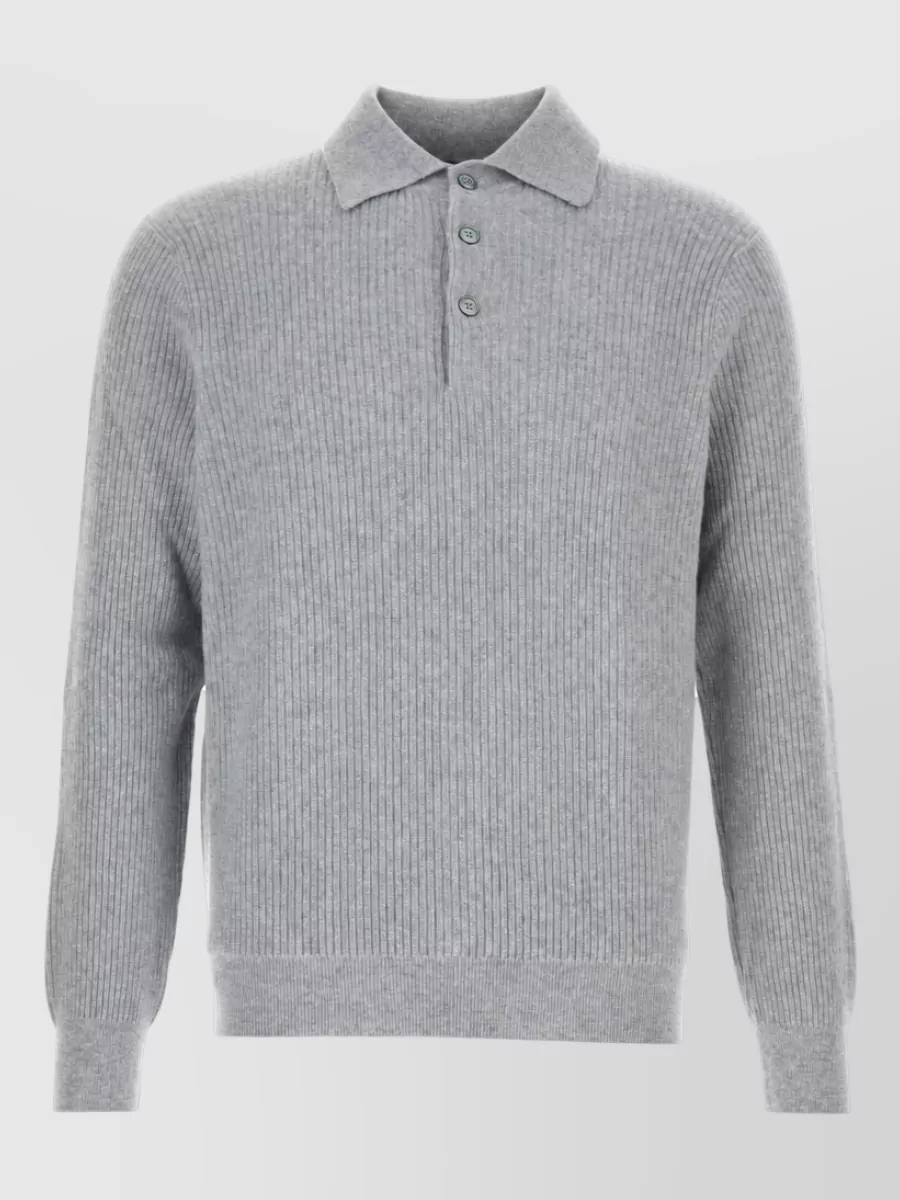 Fedeli cashmere wool polo jumper