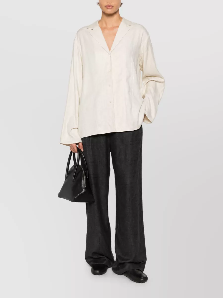 Totême Printed Long-Sleeve Pajama Shirt