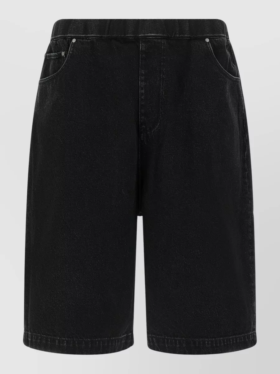 Entire Studios denim wide-leg bermuda shorts
