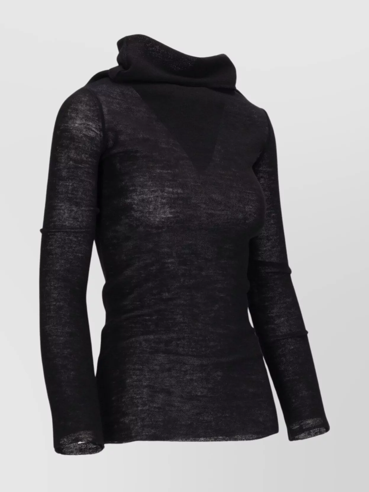 Ann Demeulemeester Drop Shoulder Knit Top Hood