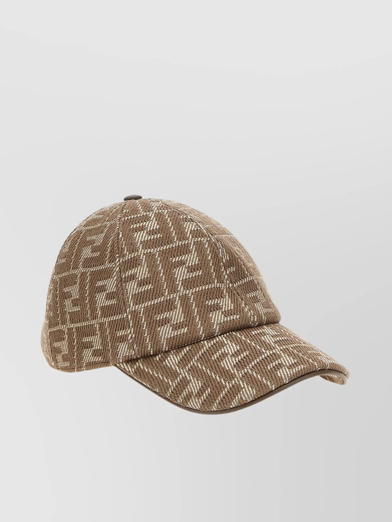 Fendi Beige Ff Canvas Baseball Cap