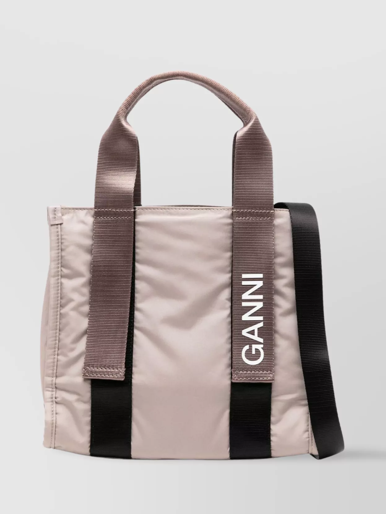 Ganni Small Tech Tote Bag In Neutrals