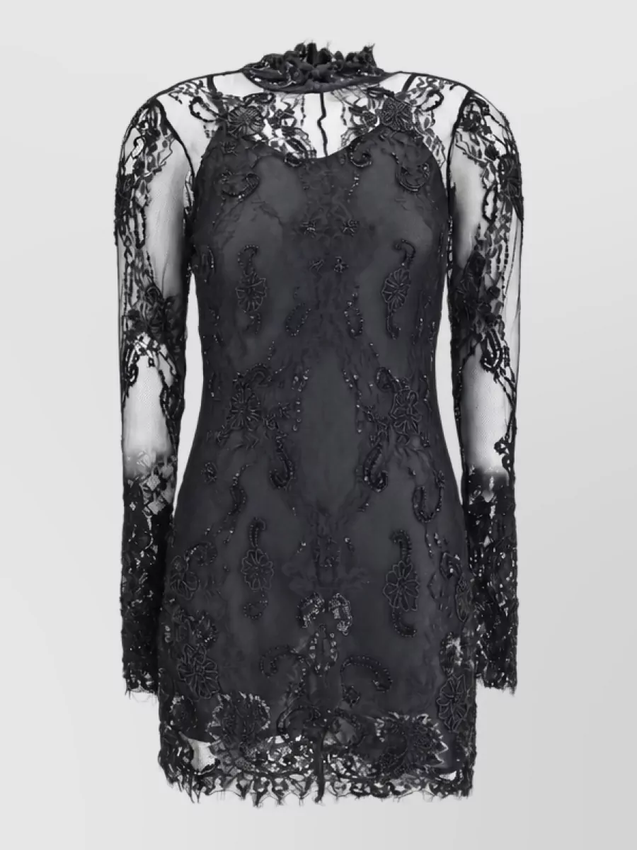 Blumarine embroidered lace mini dress