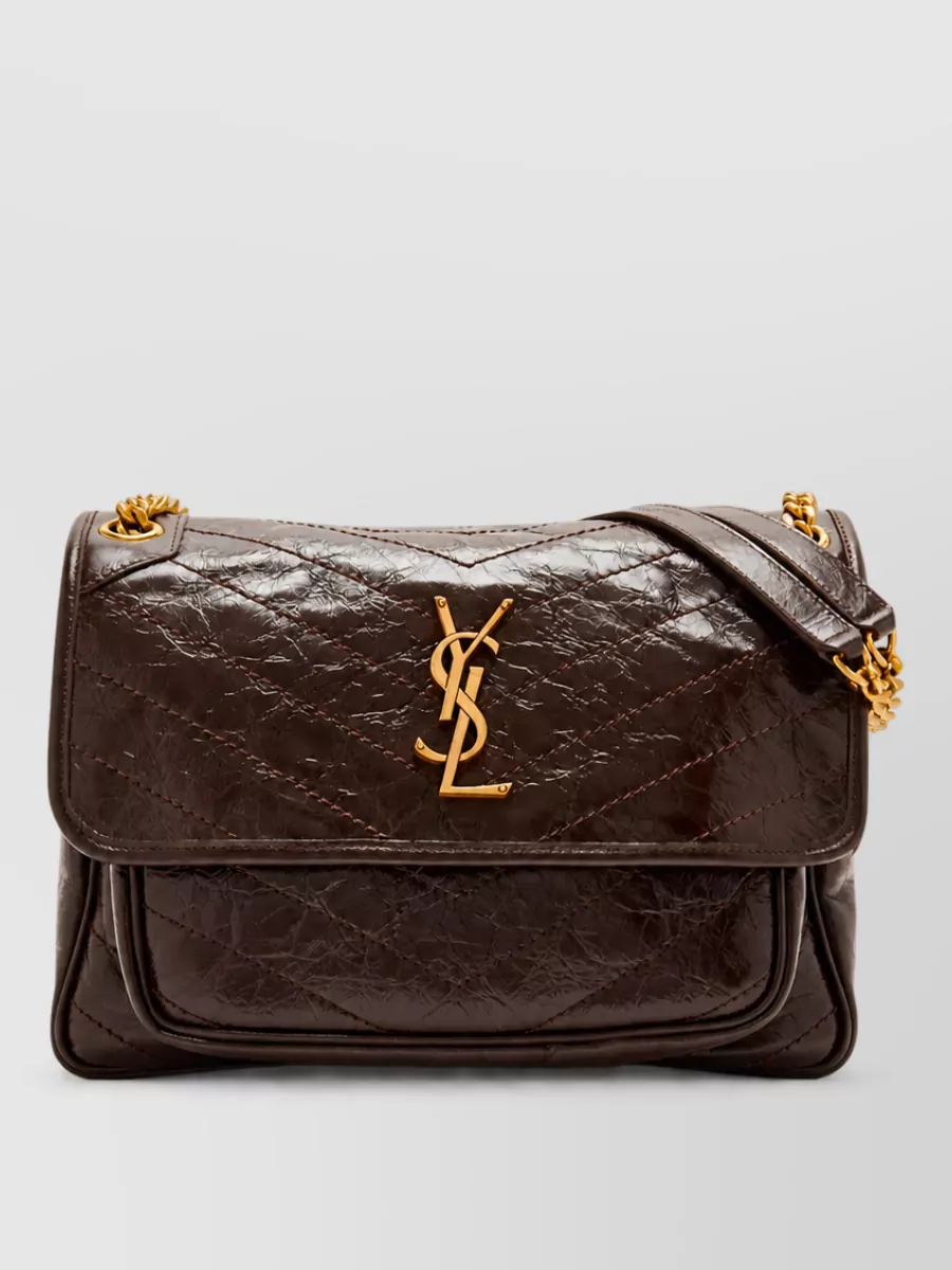 Saint Laurent niki medium leather clutch bag