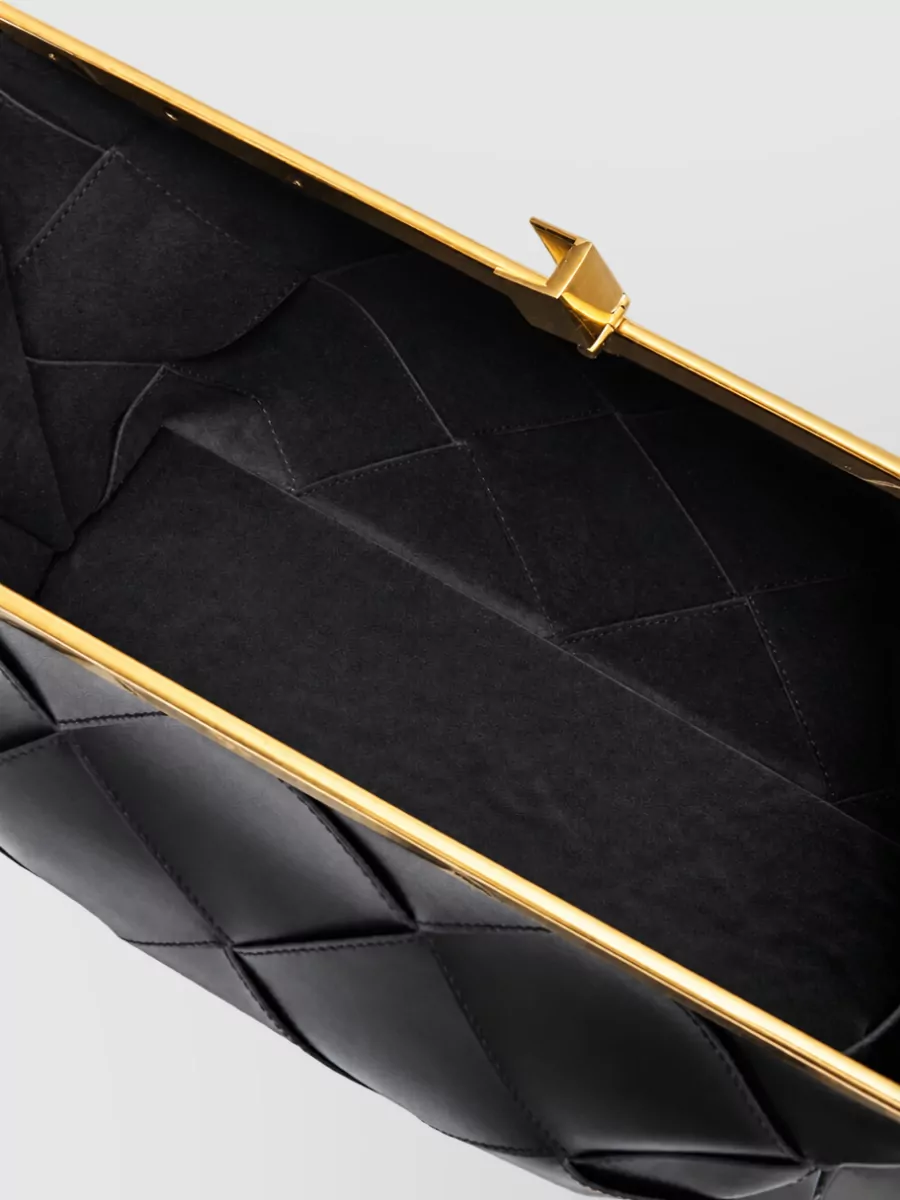 Anine Bing Braided Leather Clutch Bag