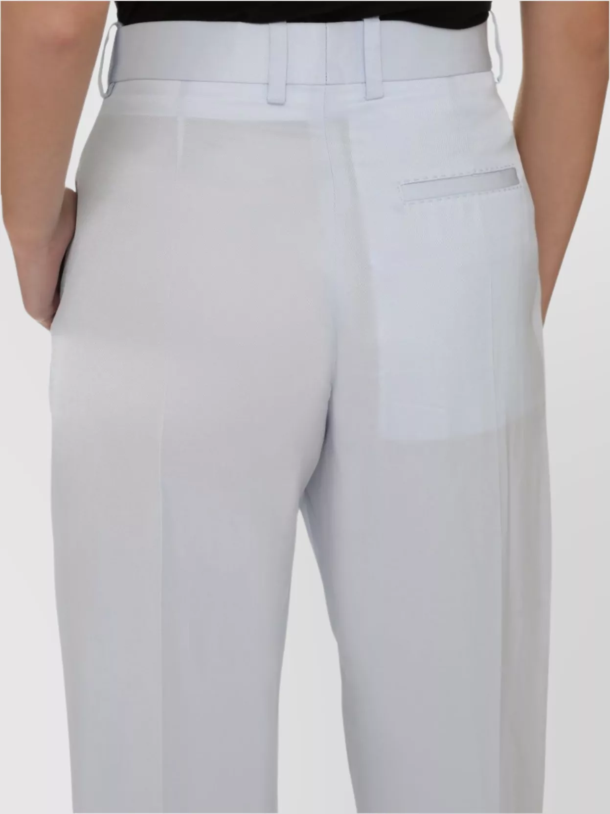 BOTTEGA VENETA STRAIGHT-LEG TROUSERS WITH FRONT PLEATS AND BACK POCKET