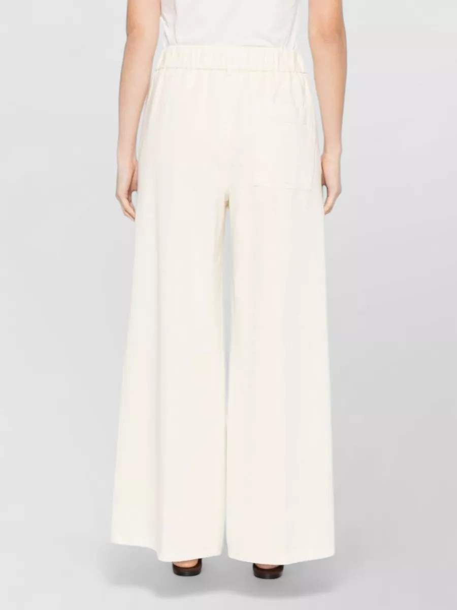 Forte Forte Wide Leg Relaxed Fit Trousers Back Pocket