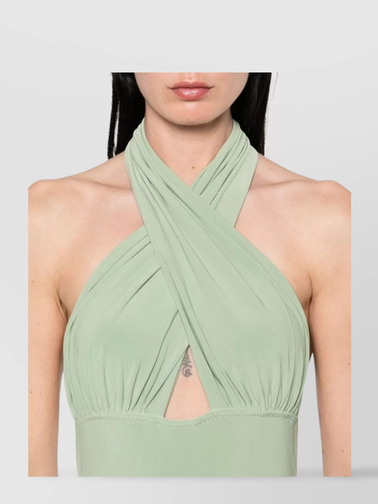 Norma Kamali Long Fishtail Dress Backless Design