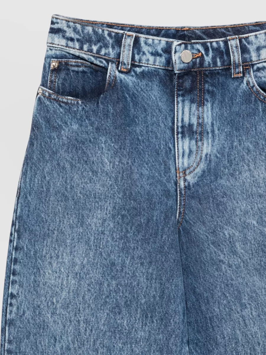 Emporio Armani Acid-Wash Straight-Leg Denim Jeans