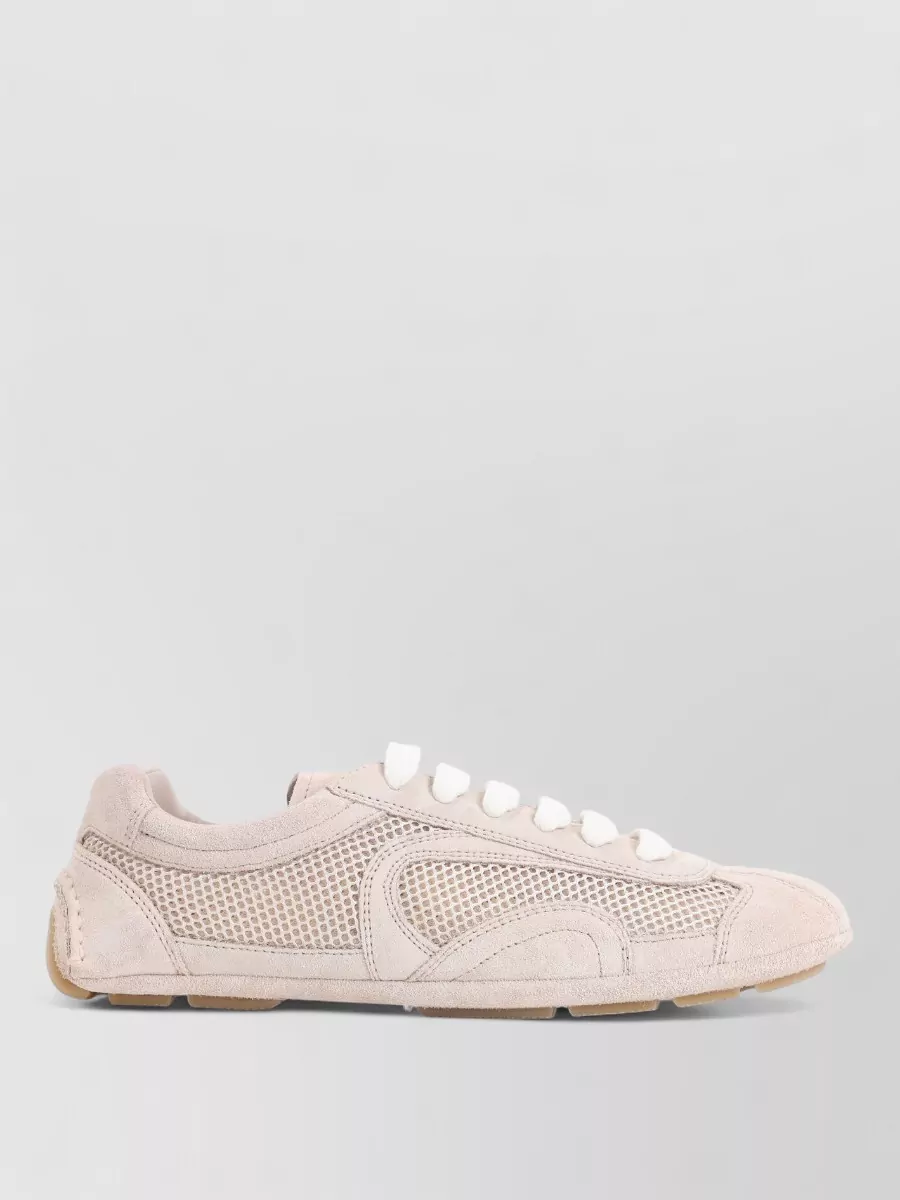 Prada Stylish Sneakers With Mesh And Suede Design In Multi