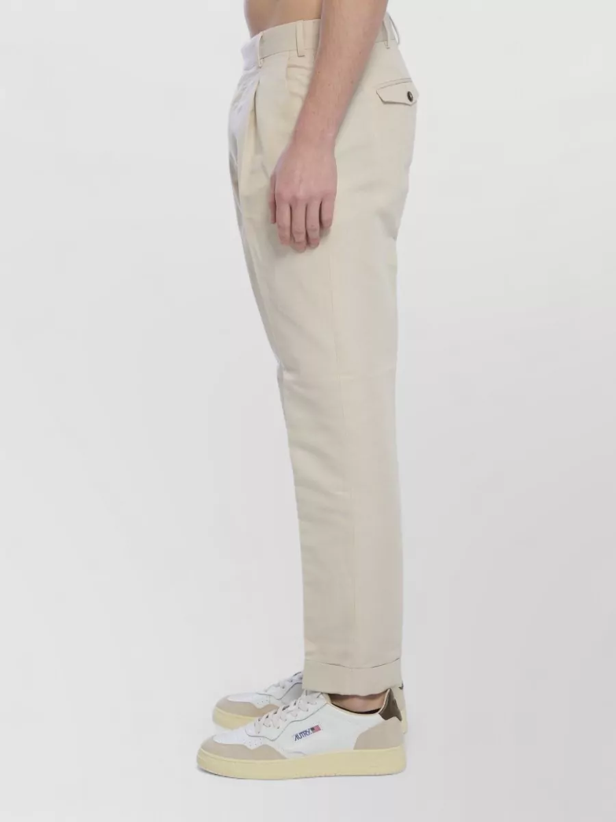 Pt Torino Rebel Linen Cotton Tailored Trousers