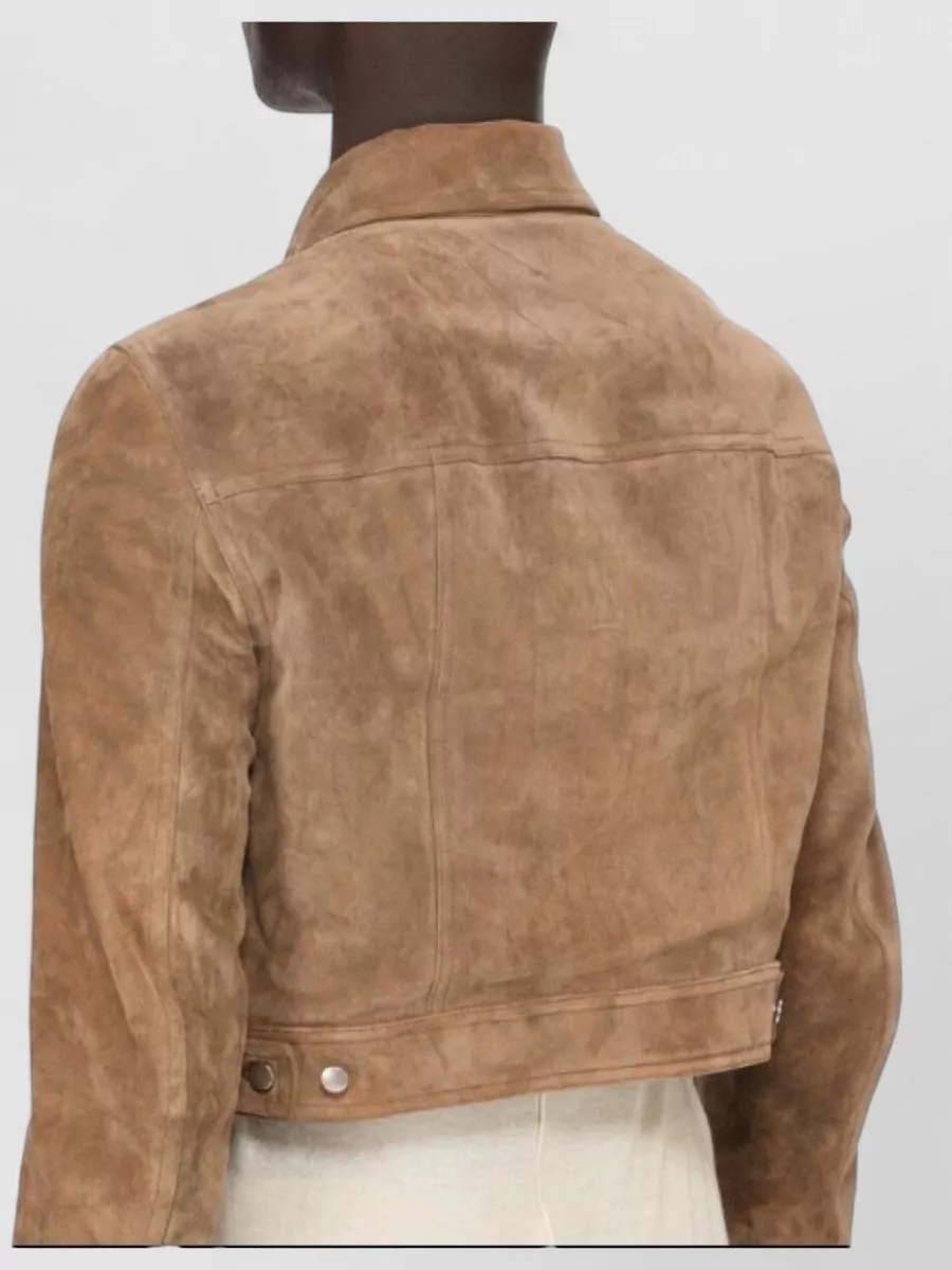 Rick Owens Leather Cropped Coat