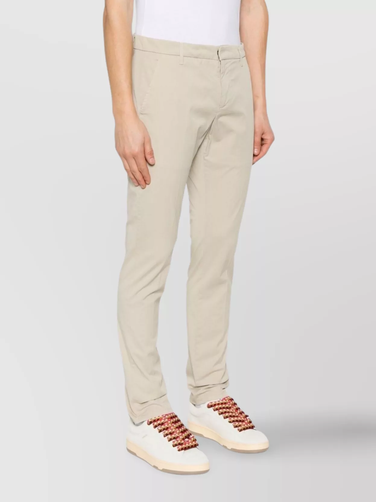 Dondup Tailored Trousers Featuring Belt Loops In Neutral