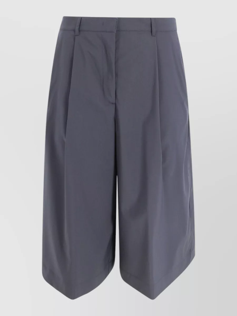 Herno High Waist Cotton Bermuda Shorts Tailoring