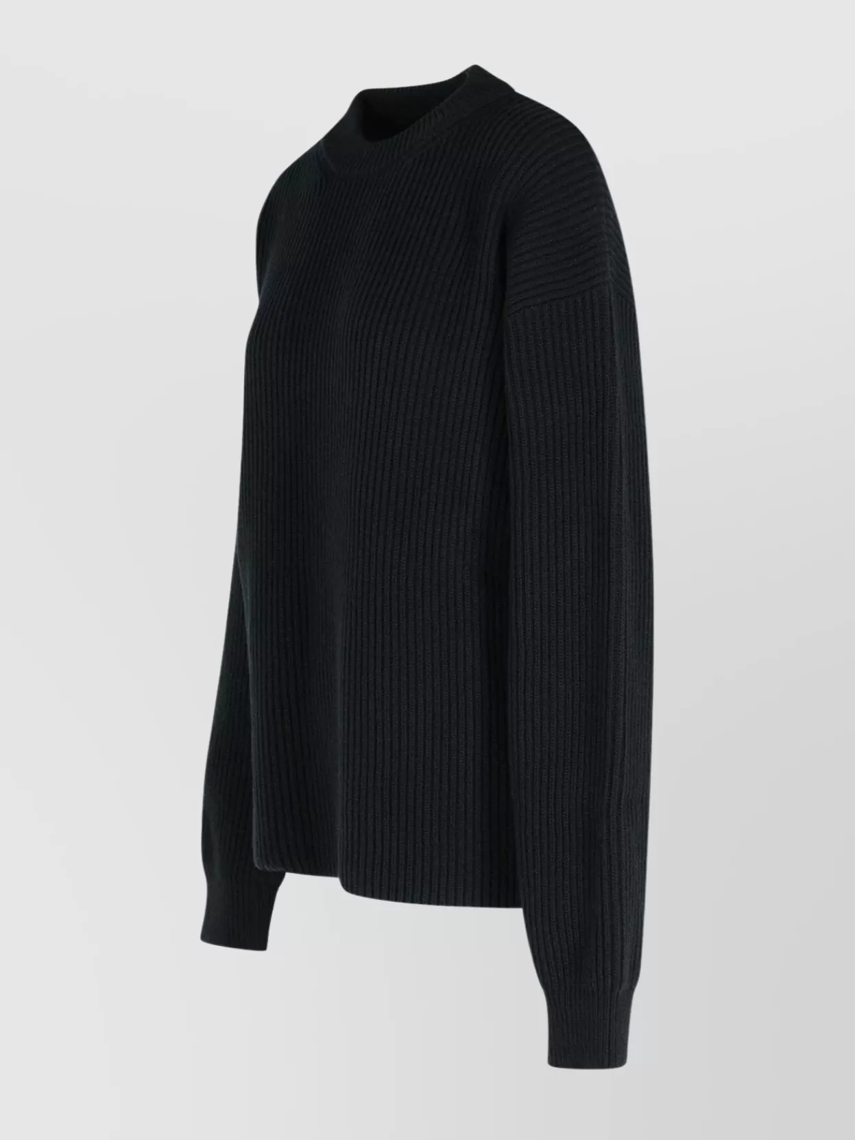 Jil Sander Wool Crew Neck Sweater With Asymmetric Detail