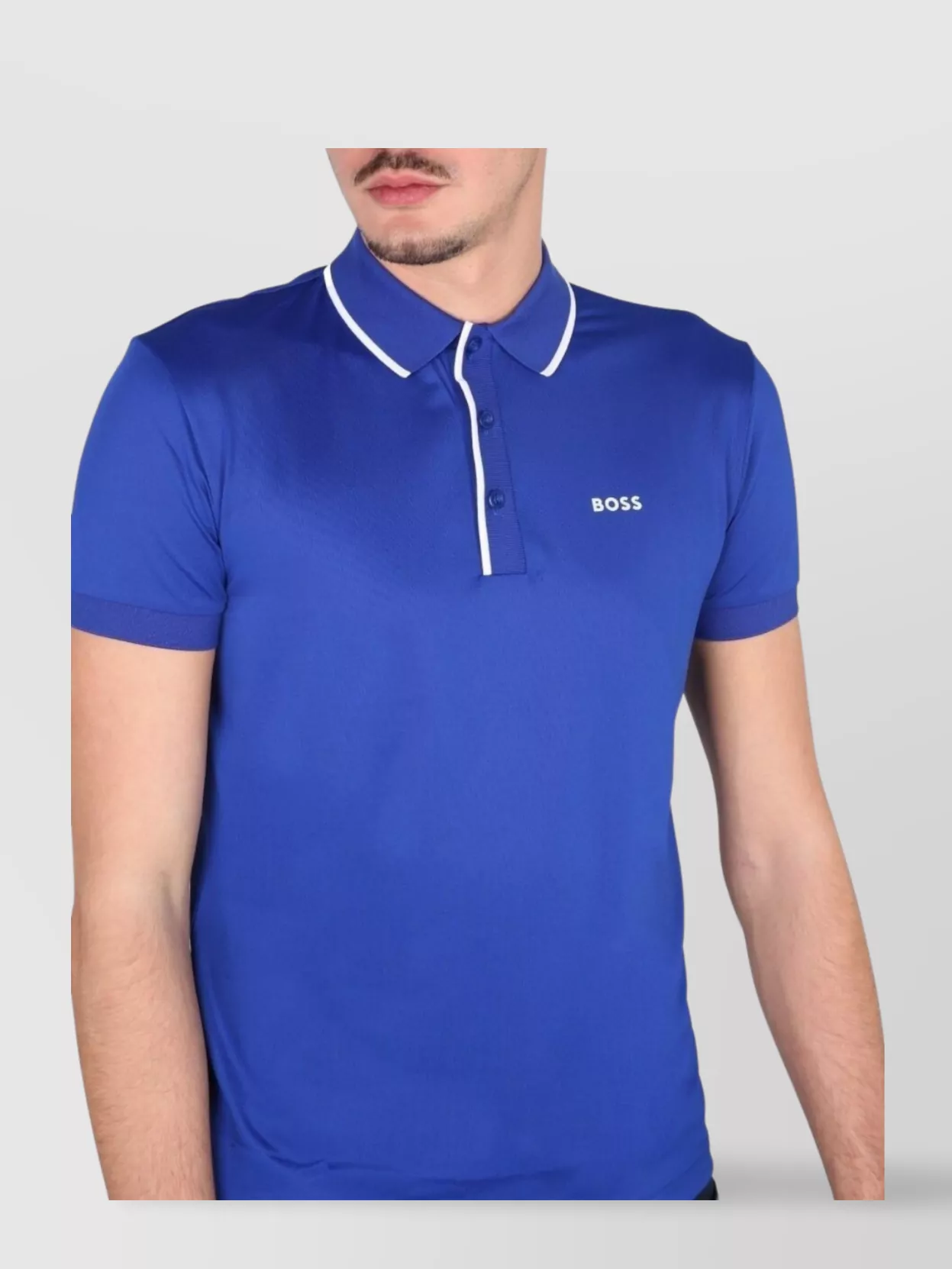 Boss Logo Embroidered Polo Shirt