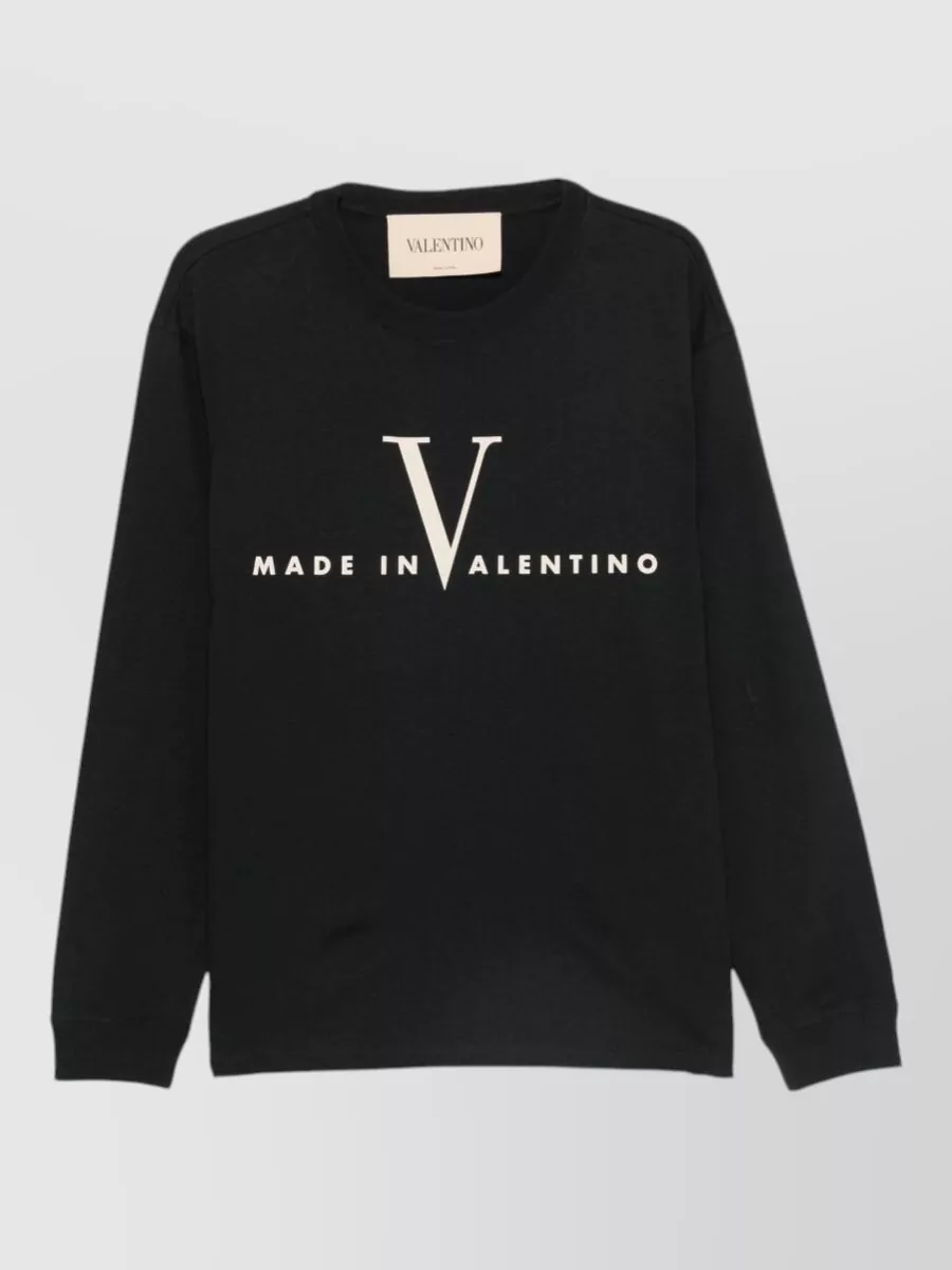 Valentino logo-print cotton long-sleeve sweatshirt