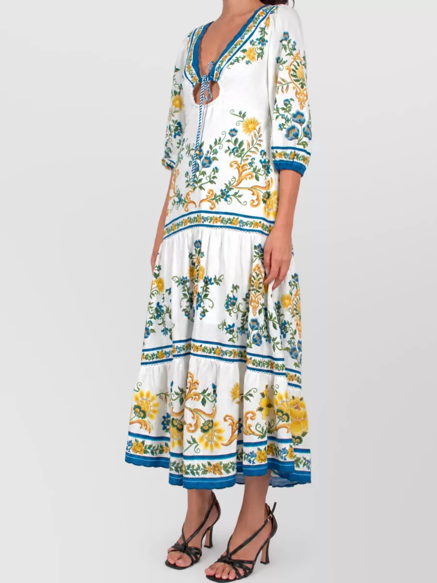 Farm Rio Linen Blend Beach Dress