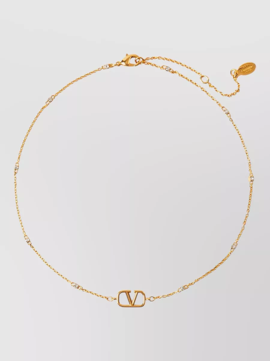 Valentino Garavani Rhinestone Pendant Necklace