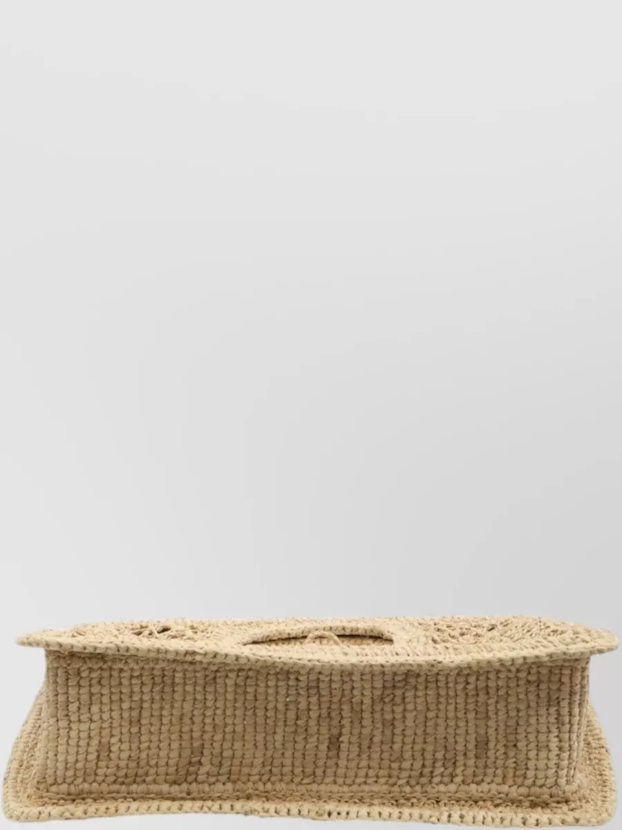 Jacquemus Croisière Small Raffia Top Handle Tote